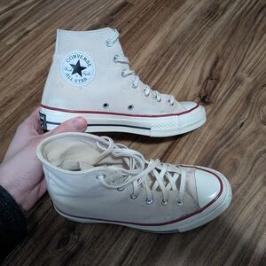 Converse High-Top Sneakers in Cream